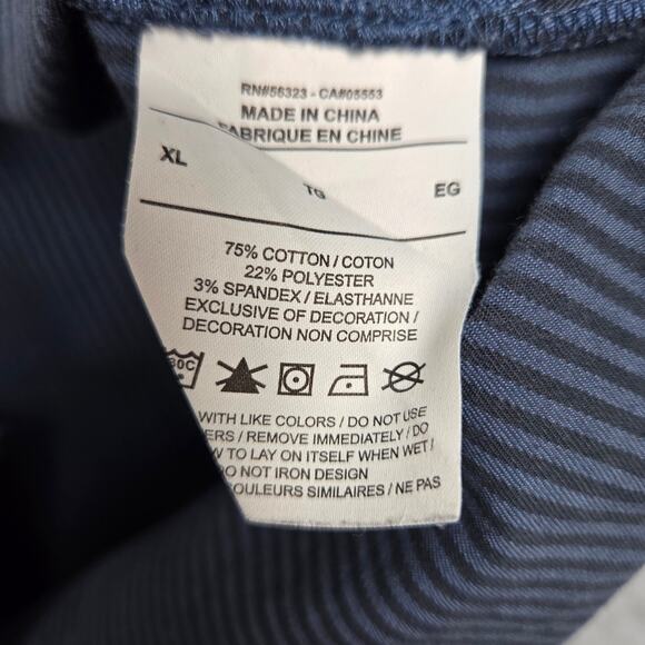 Nike SB Size XL Skateboard Short Sleeve Dri Fit 1/4 Zip Pullover Stripe Blue Blk - Picture 8 of 11